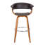 Swivel Upholstered Counter Stool with Solid Wood Frame-31454905