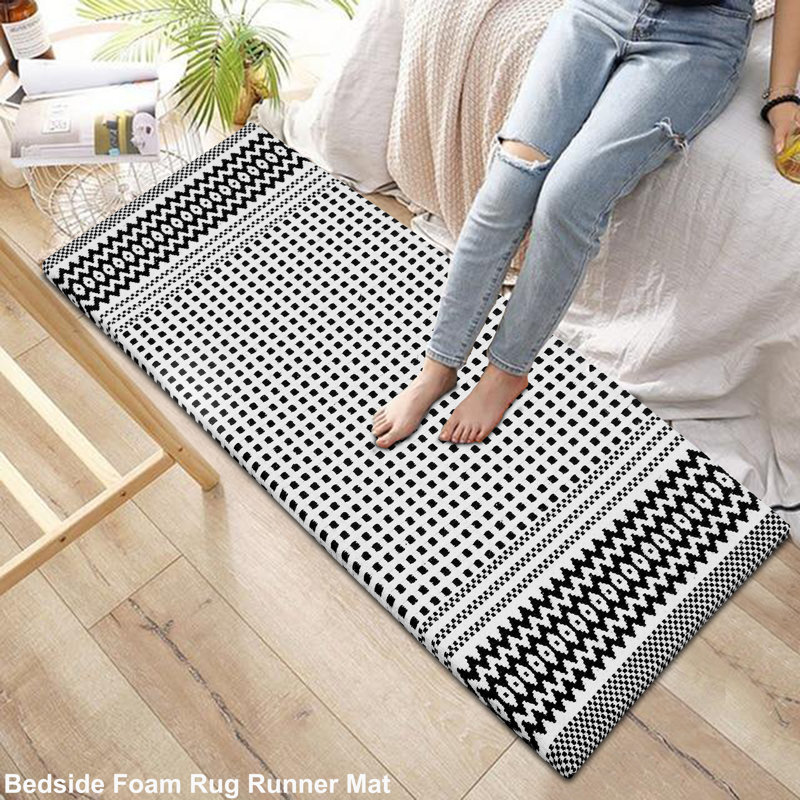 Krystl Anti-Fatigue Non-Skid Kitchen Mat, Black