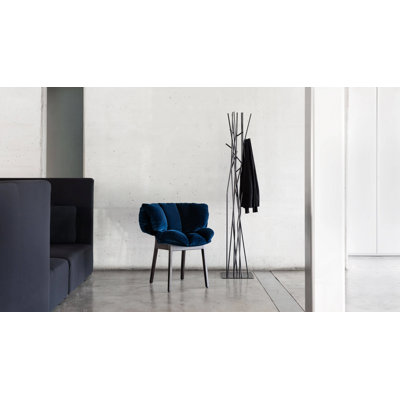 Fauteuil d'appoint capitonné bleu