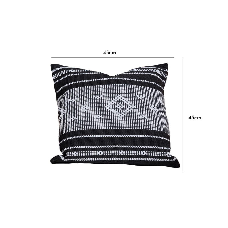 Goodwin Abstract Square Euro Cushion Cover, Black