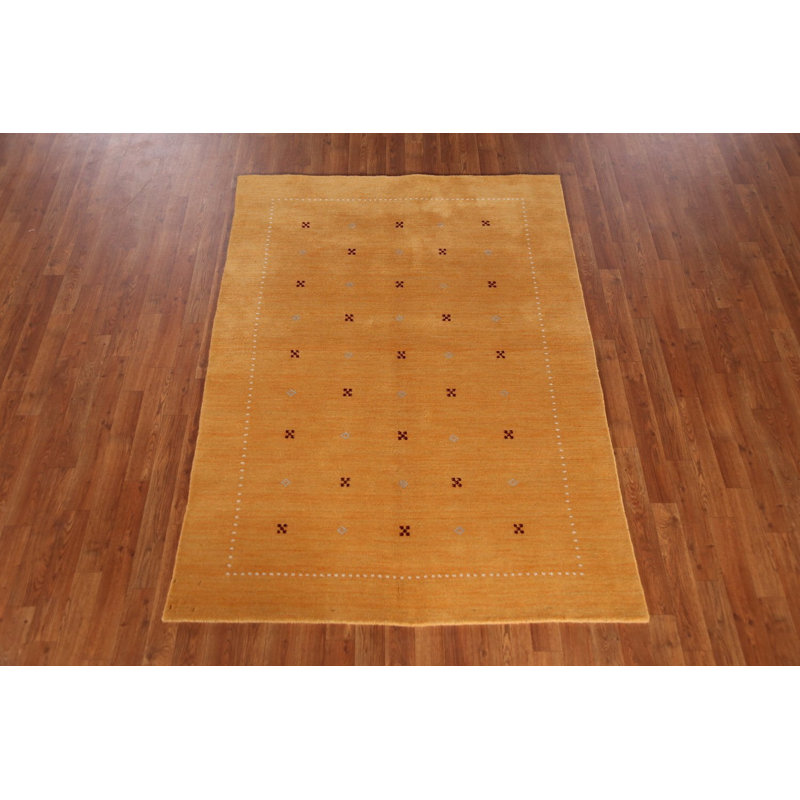 Handmade Gabbeh Style Indian Rug 5x6