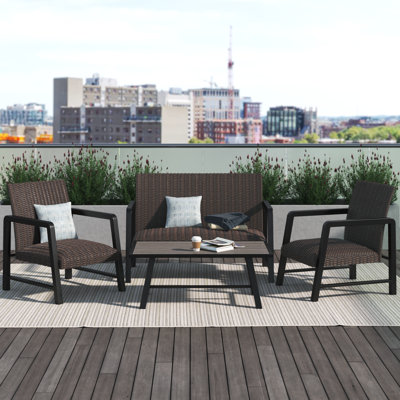 Biko 4 - Person Patio Conversation Set