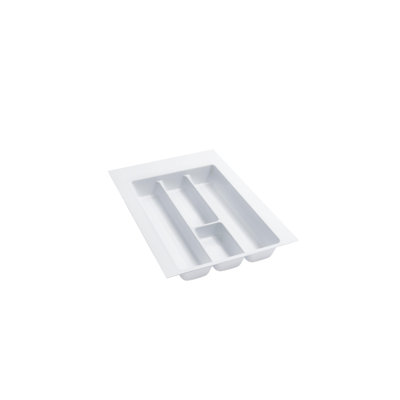 Rev-A-Shelf GUT-18W-52 Plastic Compartment Utility Tray Insert Organizer, White