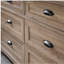 Commode Coastal avec six tiroirs spacieux, finition brune