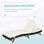 Chaise longue de patio Outsunny avec dossier réglable à 5 positions, confort rembourré et osier en rotin Pe résistant aux intempéries, idéal pour se détendre au bord de la piscine