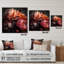 Art pivoines oranges et roses - Art mural en acrylique pour cuisine-1869121413