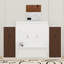 Lit escamotable double pleine grandeur avec placard, tiroirs et table