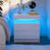 Engineered Wood Nightstand with LED Lights - Modern Small Space Solution