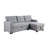 Upholstered Pull Out Sectional Sofa With Chaise-1053960615