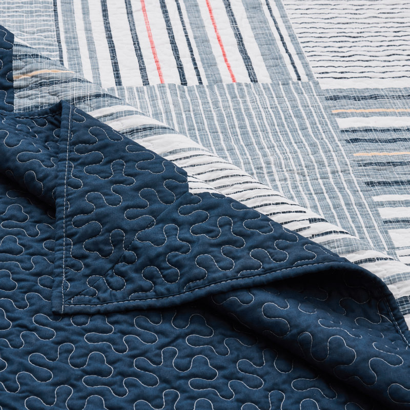 Voyage Stripe Patchwork Print Throw