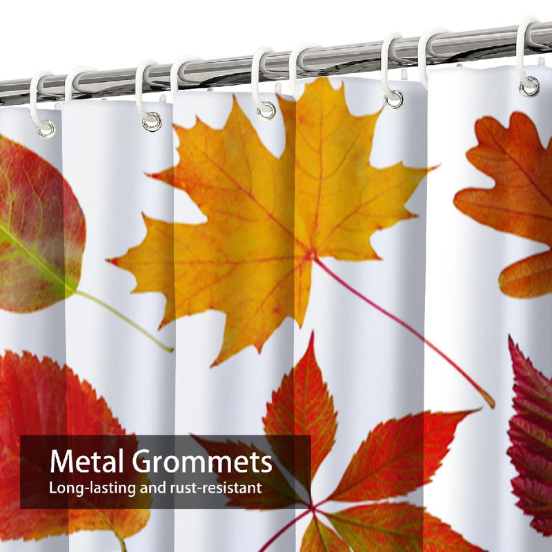 Rideau de douche Autumn Tree Leaves Wild Grapes Tree avec 12 crochets, L 72 po x l 72 po