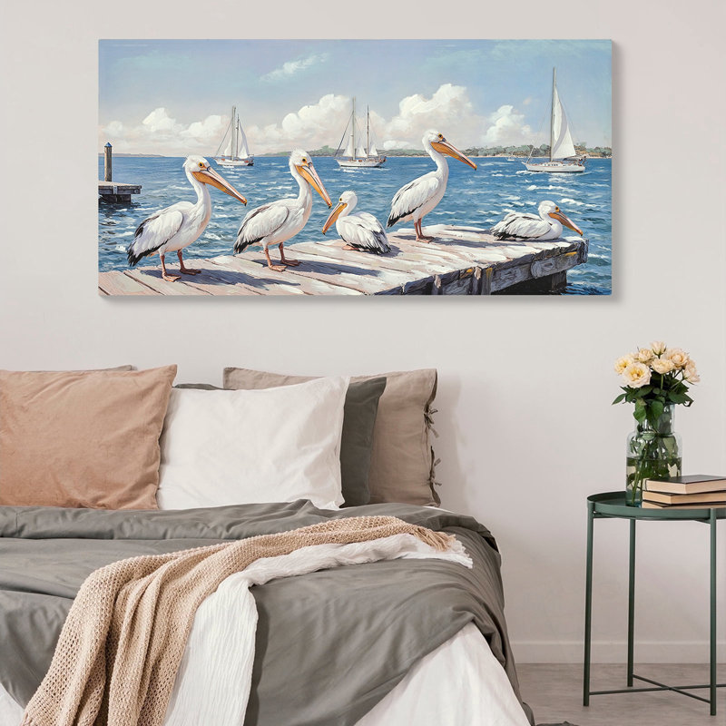 Grandes images de toile de mouette océanique