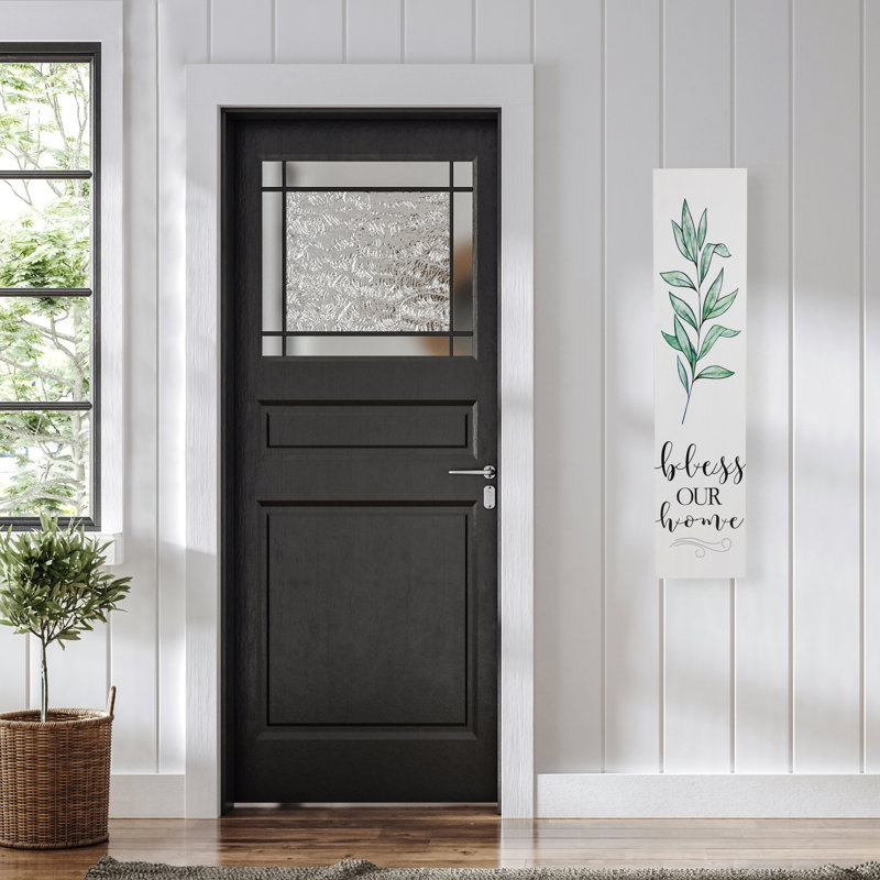 35.75" Bless Our Home Wooden Wall Sign