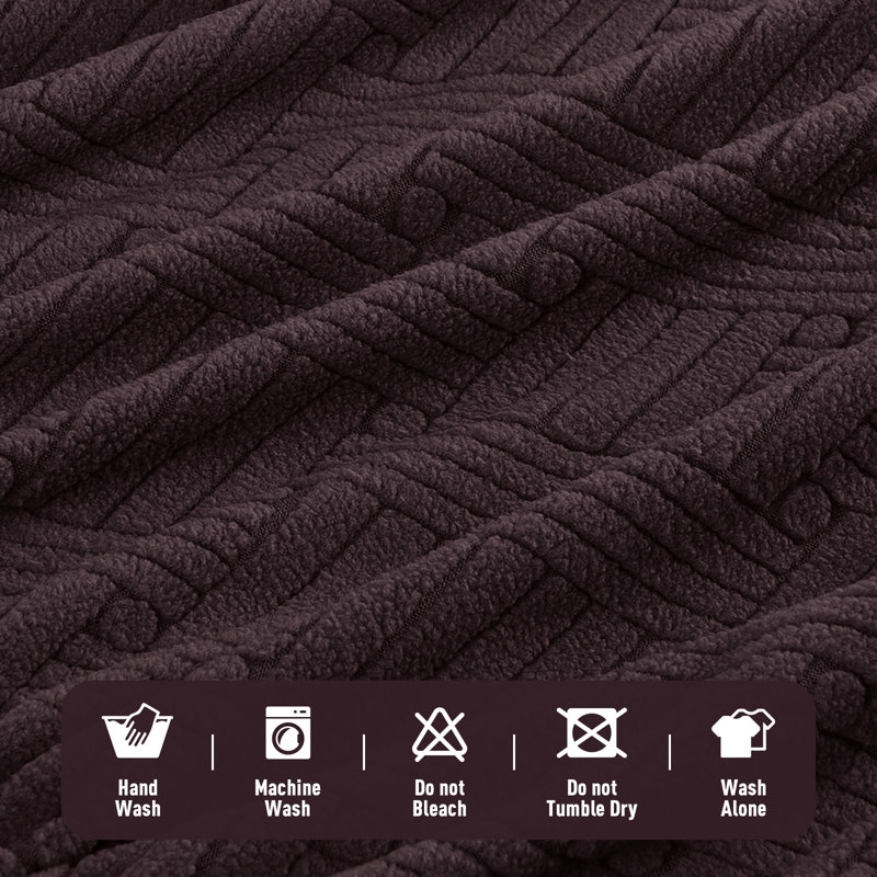 Housse pour causeuse inclinable avec console centrale Wald Adamstown, Mélange de polyester brun chocolat