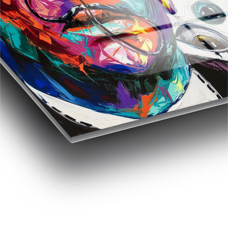 Superbe peinture murale en verre trempé 27,6 po x 39,4 po | 100% verre trempé, épaisseur: 0,16 pouce | Décoration élégante pour le salon ou le bureau, durable et facile à nettoyer, idée de cadeau parfaite