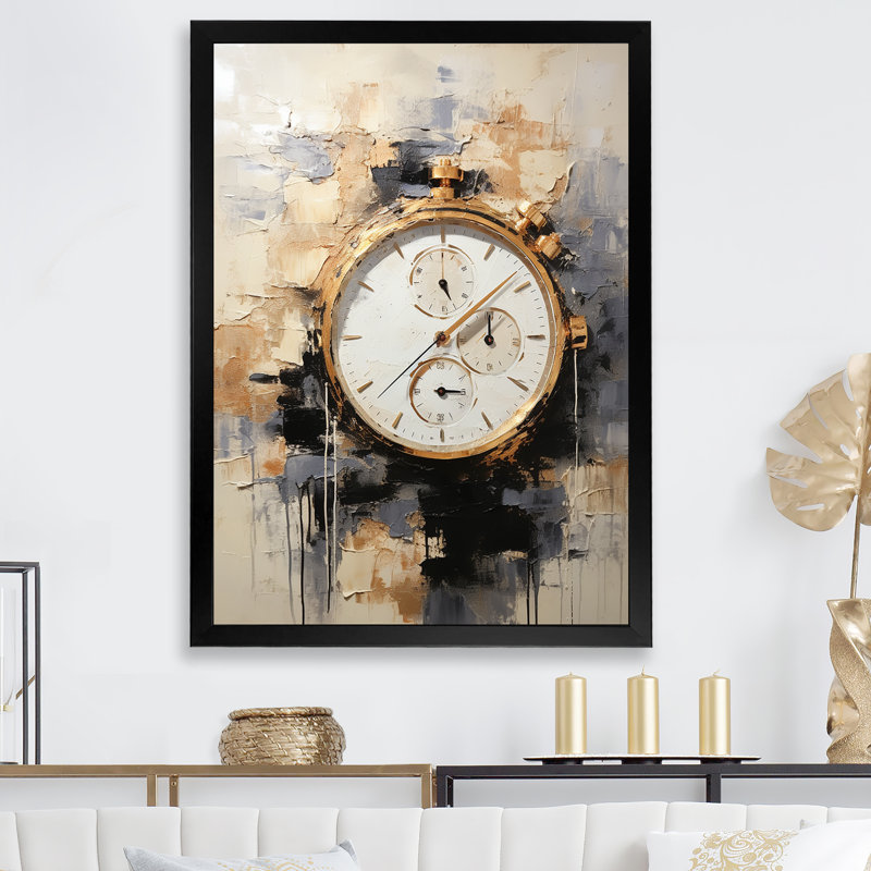 Minimalisme montre de luxe IV sur toile, H 40 po x l 30 po x P 1,5 po, Cadre simple noir