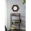 Miroir hexagonal 18,5 "x 18,5" avec cadre en bois massif-1098651341