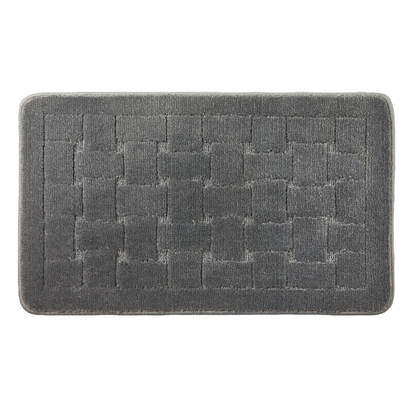 Architha Polypropylene Plastic Non-Slip Bath Mat, Silver