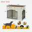 Meuble de rangement pour chien de ferme avec 3 tiroirs et mangeoire amovible