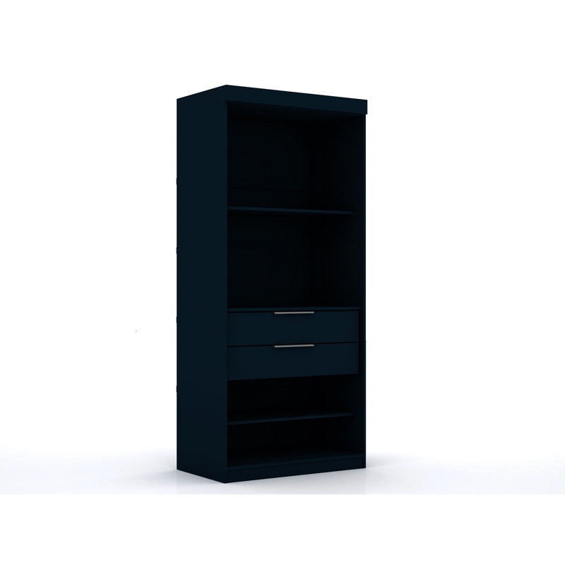 Mulberry 36" Wardrobe Closet In Midnight Blue, Dark Blue