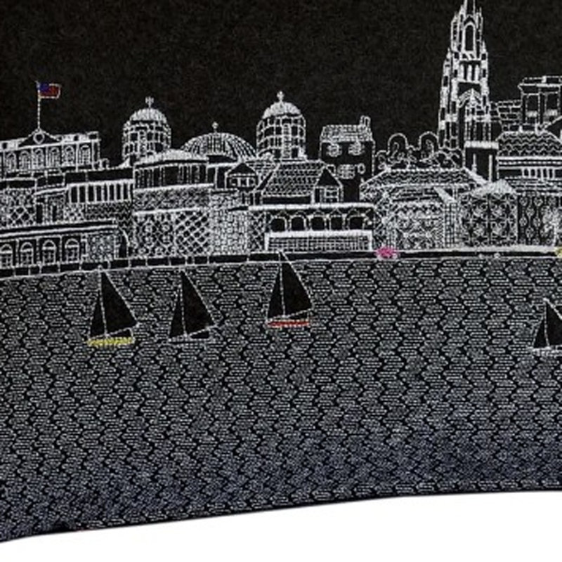 Coussin lombaire 24 po NYC, Noir / gris