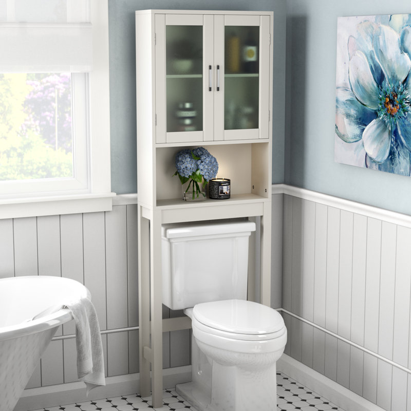 Rangement autoportant au-dessus de la toilette l 22,5 po x H 67,3 po x P 7,25 po Bibiana