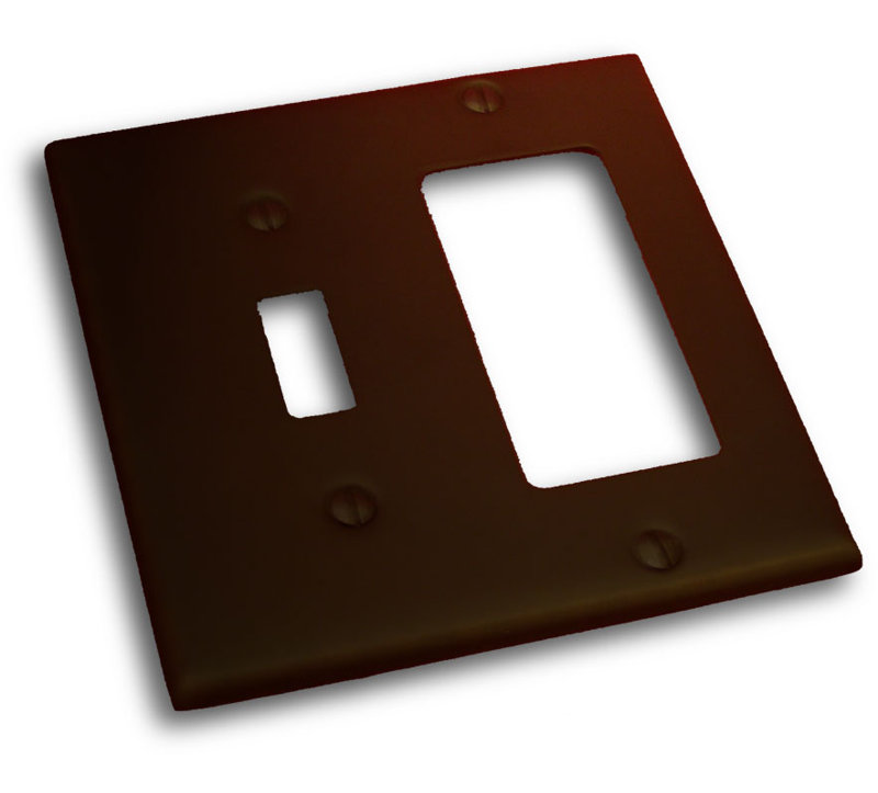 2 - Gang Combination Standard Wall Plate, Venetian Bronze
