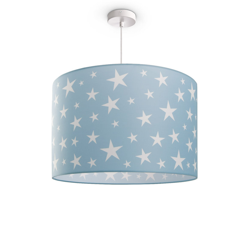 Drum pendant lamp 1-light Cato, Blue