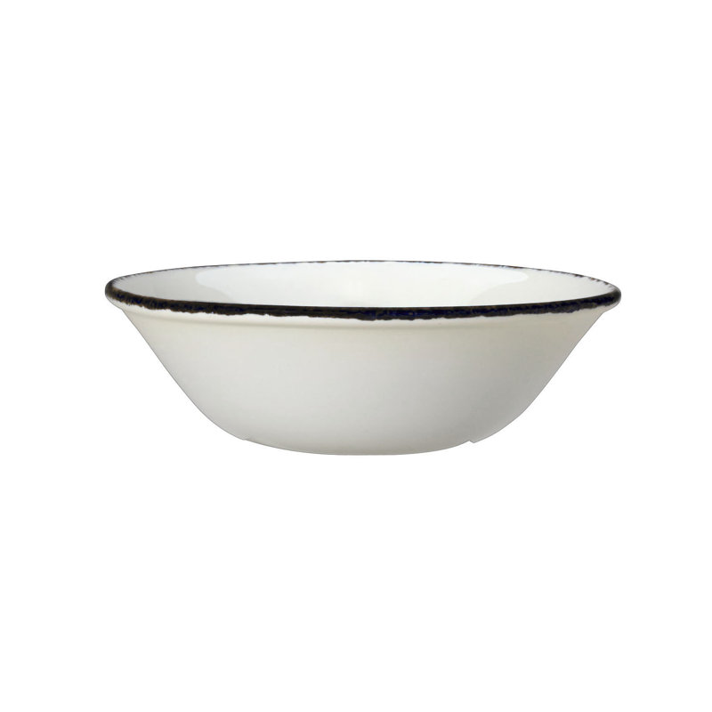 BLUE DAPPLE Oatmeal Bowl, White/Black