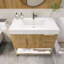 Ensemble de meuble-lavabo simple 35,4 po Maoz-436647389
