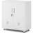 Small Lockable Sideboard Buffet Cabinet with Locking Doors and Adjustable Shelf, for Home Office Hallway Entryway (White)