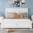 KING Size Bed With Tall Headboard & Footboard, Pinewood Bed With Strengthened Bed Frame-77644234