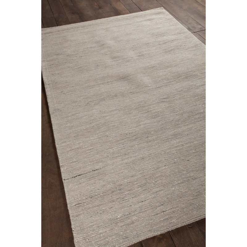 Tapis sable / argent en laine tissé à la main Kuhn, Rectangulaire 9 pi x 13 pi