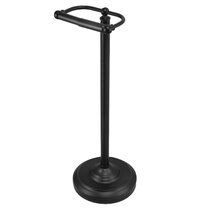 Hex Matte Black Standing Toilet Paper Holder