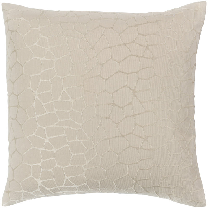 Masai Throw Pillow, Down, Khaki, 18" x  18"