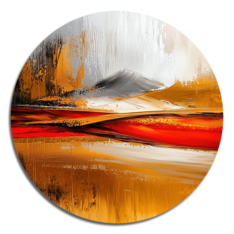 Beachdale - Traditional Gold Metal Art Print, 16" H x 16" W