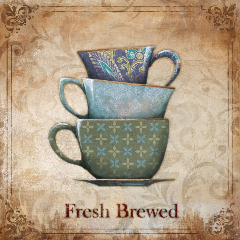 Stacked Fresh Brew - Wrapped Canvas Painting, 51cm H x 51cm W x 3.8cm D