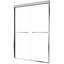Porte de douche coulissante double encadrée de 50 à 54 po x 72 po avec verre trempé de 1/4 po (6 mm)-134197041