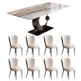 Devoss 8 - Person Pedestal Dining Set