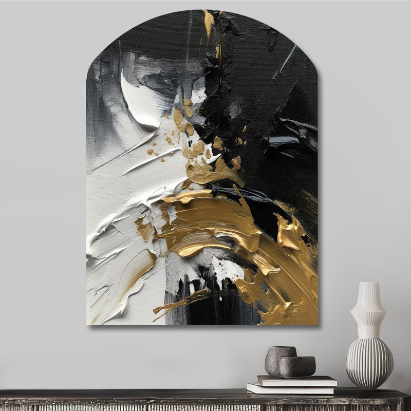 Soderberg - Art mural abstrait en forme d'arche, H 34 po x l 25 po