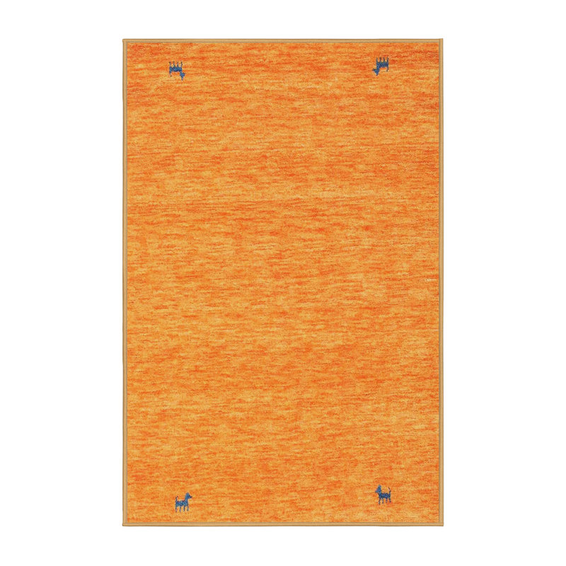 Tapis orange Kaylene, Rectangle 7 pi x 9 pi