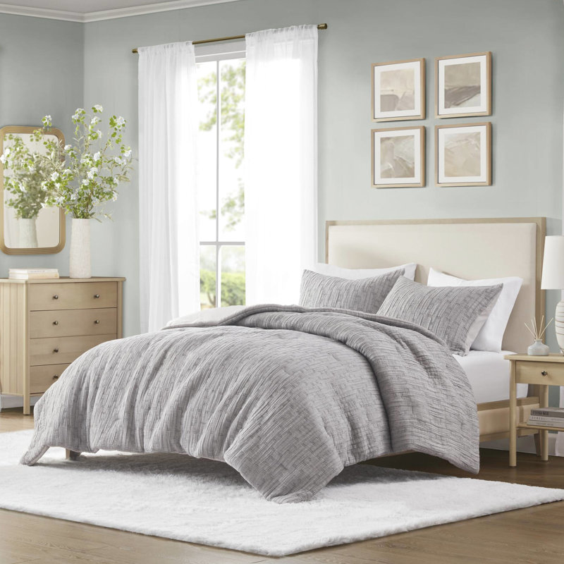 Literie de 3 pièces pour très grand lit / très grand lit, draps en chocolat 100% coton toutes saisons, édredon avec 2 taies décoratives