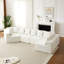 Canapé en forme de L idéal pour les week-end relaxants Canapé très grand de 151,6 pouces, canapé modulaire à assise profonde en tissu chenille modulaire comprenant 11 coussins inclinables incurvés pour le salon sans assemblage requis Beige-172132940