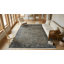Tapis transitionnel oriental noir et noir en laine douce noué à la main moderne et élégant-1732183339