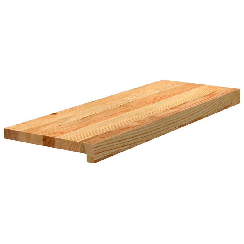 Ensemble de 2 marches d'escalier en bois de chêne massif 27,6 po x 9,8 po