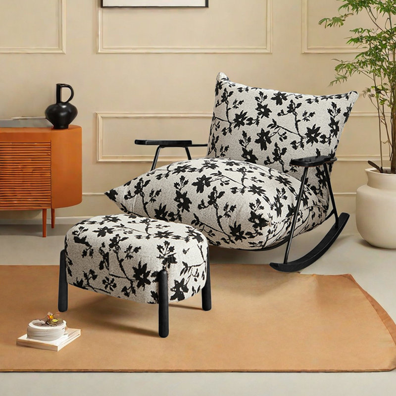 4 chaises berçantes, Noir