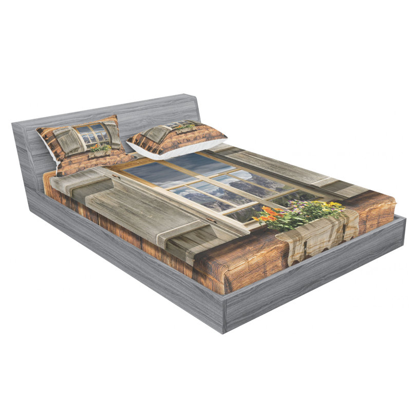 Microfiber Sheet Set, Queen Sheet Set with Fitted Sheet