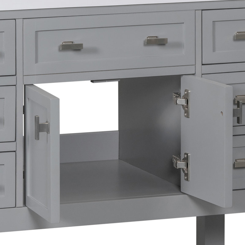Base de meuble-lavabo simple 36 po Avdulla, gris