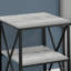 Accent Table, Side, End, Nightstand, Lamp, Grey Laminate, Black Metal, Contemporary, Modern-533877320