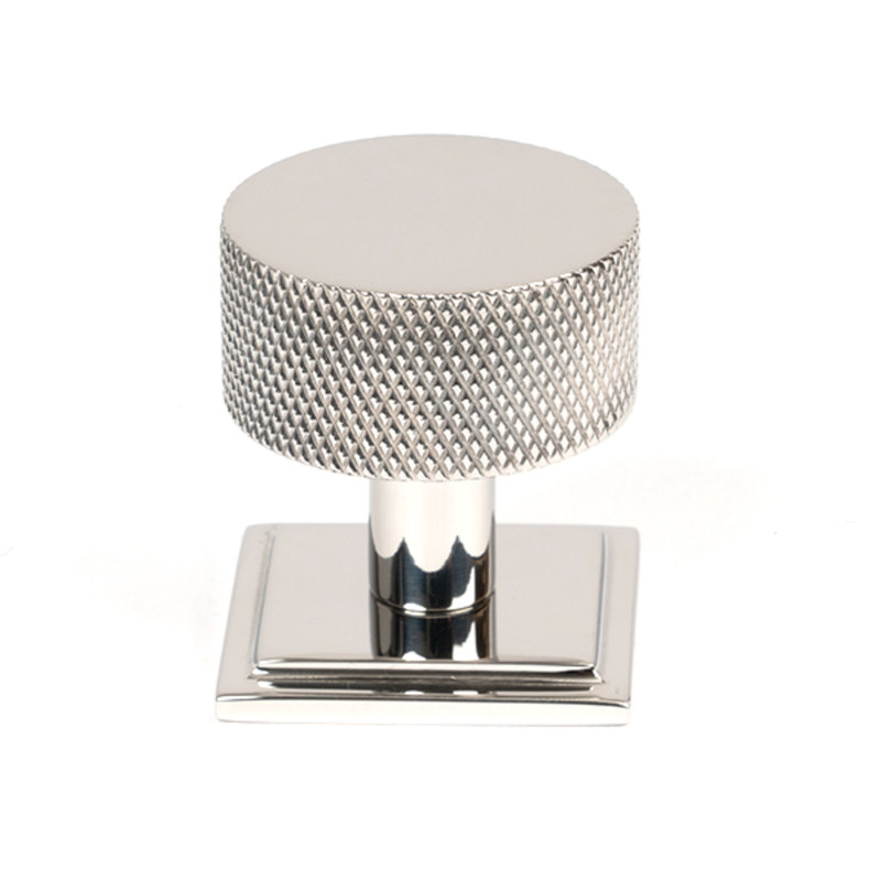 32mm Square Knob, Polished Stainless Steel